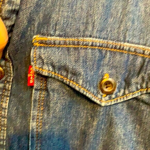 Levi’s Men’s Jean Shacket Jacket with Sherpa Lined XL Button Down Long Sleeve - Picture 7 of 14